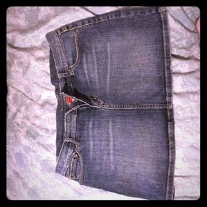 Jean mini skirt